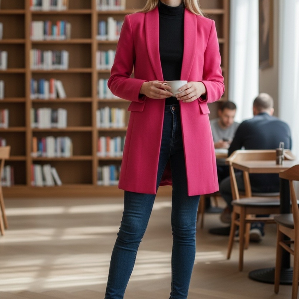 Zara Vibrant Pink Blazer